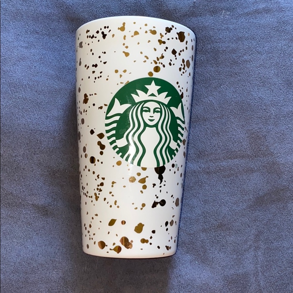 New Starbucks Gold Specks Coffee Cup